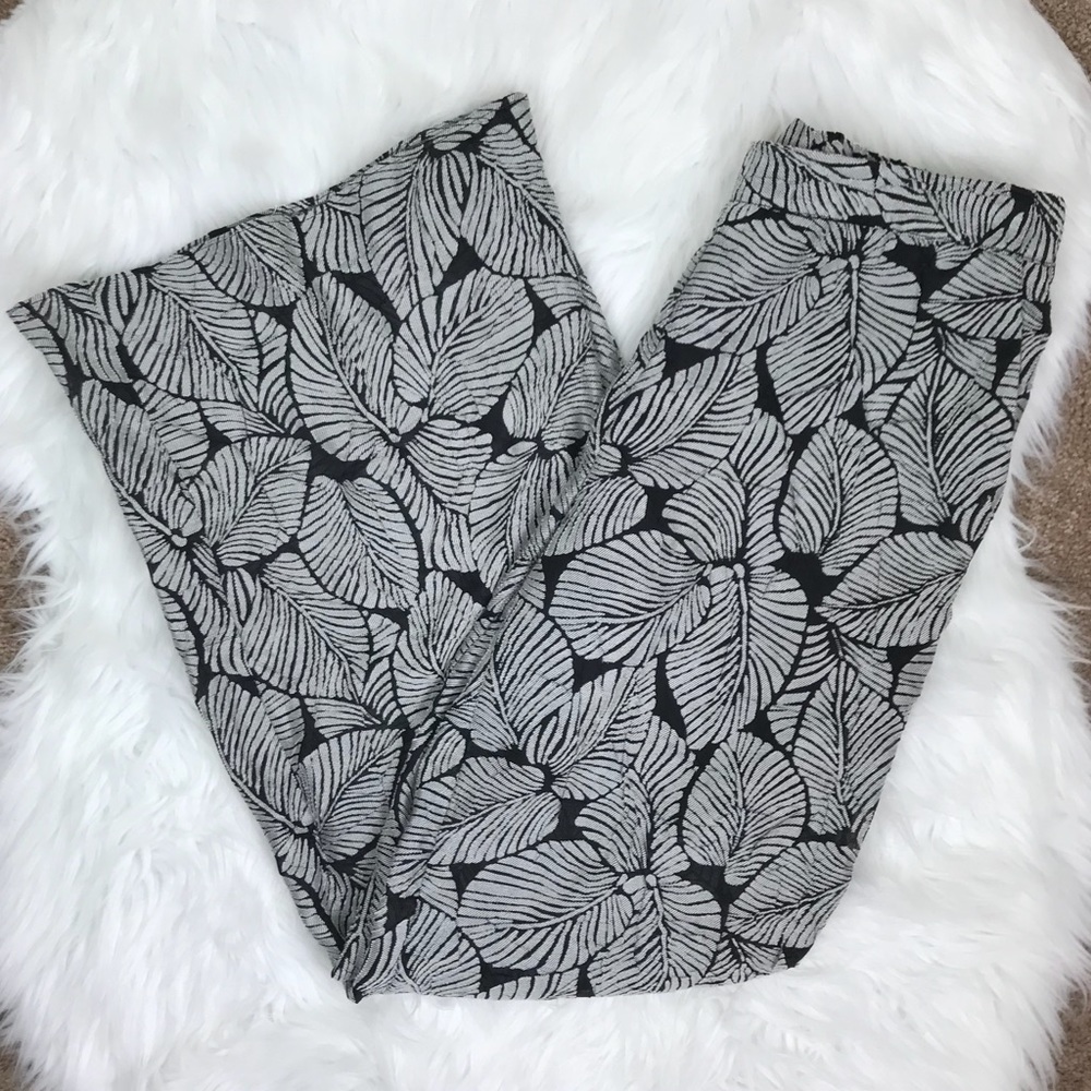 NWOT Anthro Elevenses Native Palm Wide-Leg Pants